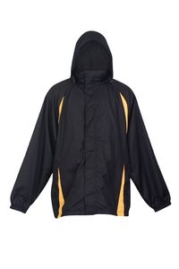 Ramo J008HZ - Mens Shower Proof Sportech Nylon Jacket Black/Gold