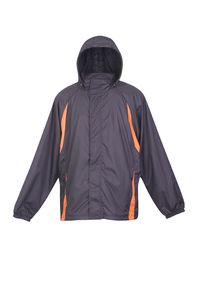 Ramo J008HZ - Mens Shower Proof Sportech Nylon Jacket Charcoal/Orange
