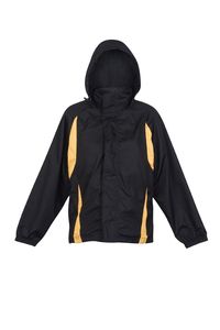 Ramo J008UN - Ladies/Junior Shower  Proof Sportech Nylon Jacket Black/Gold