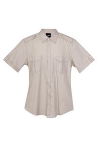 Ramo S001MS - Mens Military Short Sleeve Shirts Beige