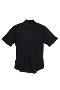 Ramo S001MS - Mens Military Short Sleeve Shirts Black