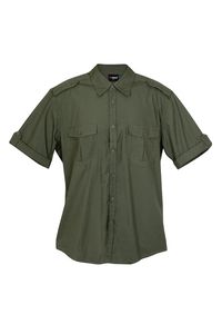 Ramo S001MS - Mens Military Short Sleeve Shirts Olive