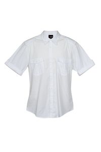 Ramo S001MS - Mens Military Short Sleeve Shirts White