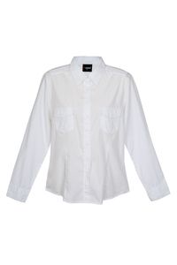 Ramo S002FL - Ladies Military Long Sleeve  Shirt White