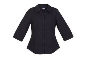 Ramo S004FQ - Ladies 3/4 Sleeve Shirts Black