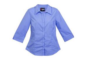 Ramo S004FQ - Ladies 3/4 Sleeve Shirts Mid Blue