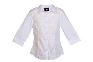 Ramo S004FQ - Ladies 3/4 Sleeve Shirts White