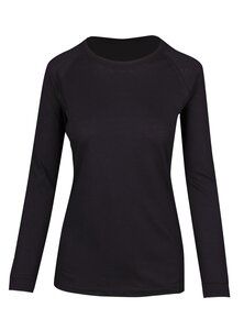 Ramo T223LD - Ladies Greatness Heather Long Sleeve Black