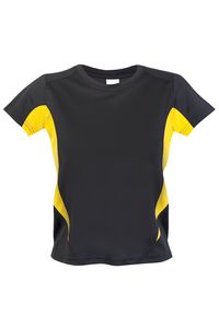 Ramo T307KS - Kids Accelerator Cool-Dry T-shirt Black/Gold