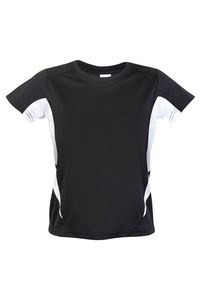 Ramo T307KS - Kids Accelerator Cool-Dry T-shirt Black/White