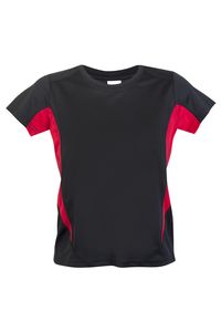 Ramo T307KS - Kids Accelerator Cool-Dry T-shirt Black/Red