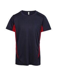 Ramo T307KS - Kids Accelerator Cool-Dry T-shirt Navy/Red