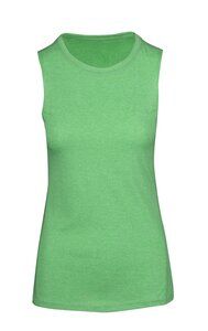 Ramo T403LD - Ladies Heather SLEEVELESS Tee - Greatness Range Emerald Green Heather