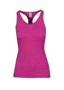 Ramo T409LD - Ladies Greatness Athletic T-back Singlet Hot Pink Heather