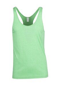 Ramo T409SG - Mens Greatness Athletic T-back Singlet Emerald Green Heather