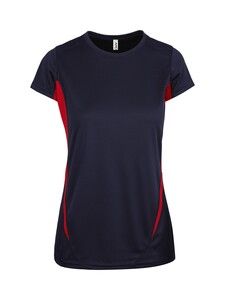 Ramo T447LD - Ladies Accelerator Cool-Dry T-shirt Navy/Red