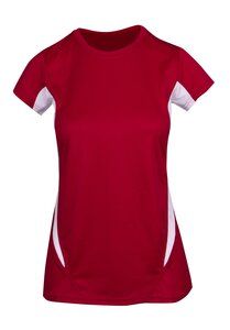 Ramo T447LD - Ladies Accelerator Cool-Dry T-shirt Red/White