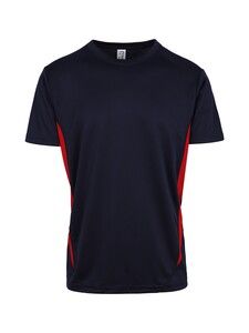 Ramo T447MS - Mens Accelerator Cool Dry T-shirt Navy/Red