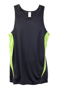 Ramo T448SG - Mens Accelerator Cool Dry Singlet Charcoal/Lime