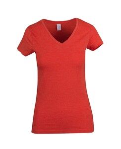 Ramo T903LD - Ladies Marl V-neck T-shirt Coral Red Marl