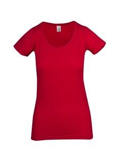 Ramo T917LD - Ladies Raw Cotton Wave Tees Red