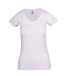 Ramo T917LD - Ladies Raw Cotton Wave Tees White