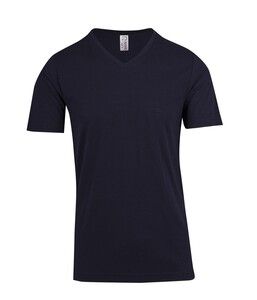 Ramo T918TV - Mens Raw Cotton Wave  V Neck Tee Navy