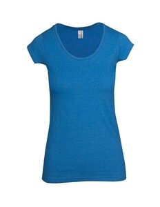 Ramo T938LD - Ladies Marl Scoop Neck T-shirt Azure Marl