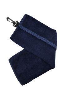 Ramo TW001G - Bamboo Golf Towel with plastic hook Navy