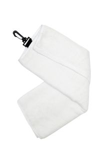 Ramo TW001G - Bamboo Golf Towel with plastic hook White