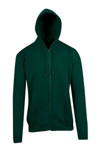 Ramo TZ612H - Mens Zip Hoodies with Pocket Bottle Green