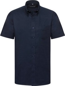 Russell Collection RU933M - Men's Short Sleeve Easy Care Oxford Shirt Bright Navy