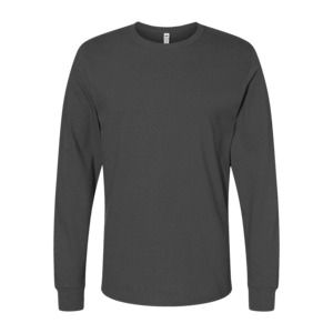 Fruit of the Loom SC4 - Men's Long Sleeve Cotton Sweatshirt Dark Heather Grey