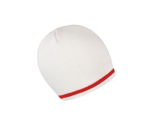 RESULT RC368 - NATIONAL BEANIE White / Red