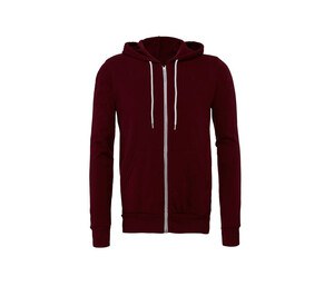 Bella + Canvas BE3739 - Unisex Zip Hoodie Maroon