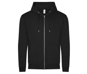 AWDIS JH250 - Organic zipped hood Deep Black