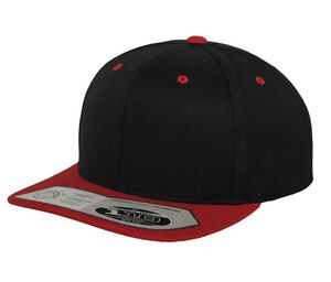 Flexfit FX110 - Flat Brim Fitted Cap Black / Red