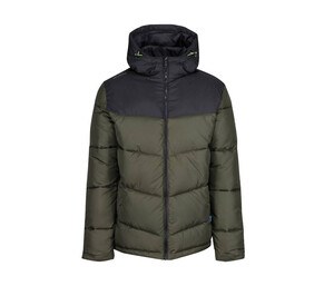 Regatta RGA482 - Down jacket with tactical hood Dark Khaki/Black