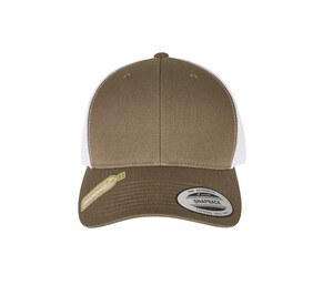 FLEXFIT 6606RT - CLASSICS RECYCLED RETRO TRUCKER CAP 2-TONE Olive/ White