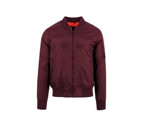 Build Your Brand BY030 - bomber jacket Burgundy