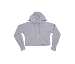 MANTIS MT140 - CROPPED HOODIE Heather Grey Melange