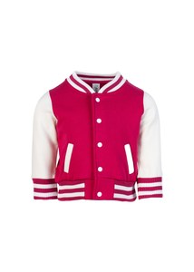 Ramo F160BB - Babies Varsity Jacket Hot_Pink_White