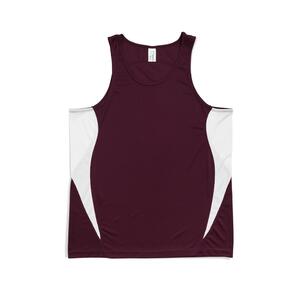 Ramo T448SG - Mens Accelerator Cool Dry Singlet Maroon_White