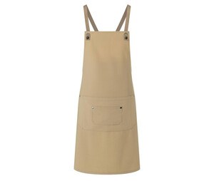 KARLOWSKY KYLS39 - Bib apron with cross straps and pocket pebble grey