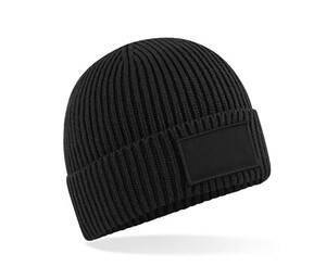 BEECHFIELD BF442R - FASHION PATCH BEANIE Black