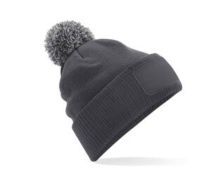 Beechfield BF443 - snowstar® beanie with branding area Graphite Grey / Light Grey