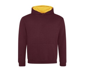 AWDIS JH03J - Childrens sweatshirt with contrasting hood