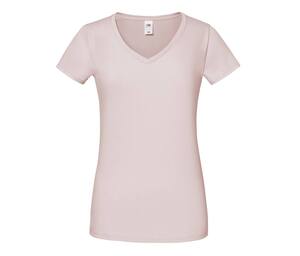 Fruit of the Loom SC155 - Women's v-neck t-shirt Powder Rose