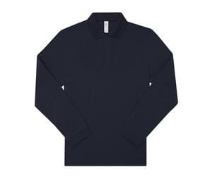 B&C BCU425 - Long-sleeved fine piqué poloshirt Navy