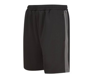 Finden & Hales LV886 - ADULTS' KNITTED SHORTS WITH ZIP POCKETS Black/Gunmetal